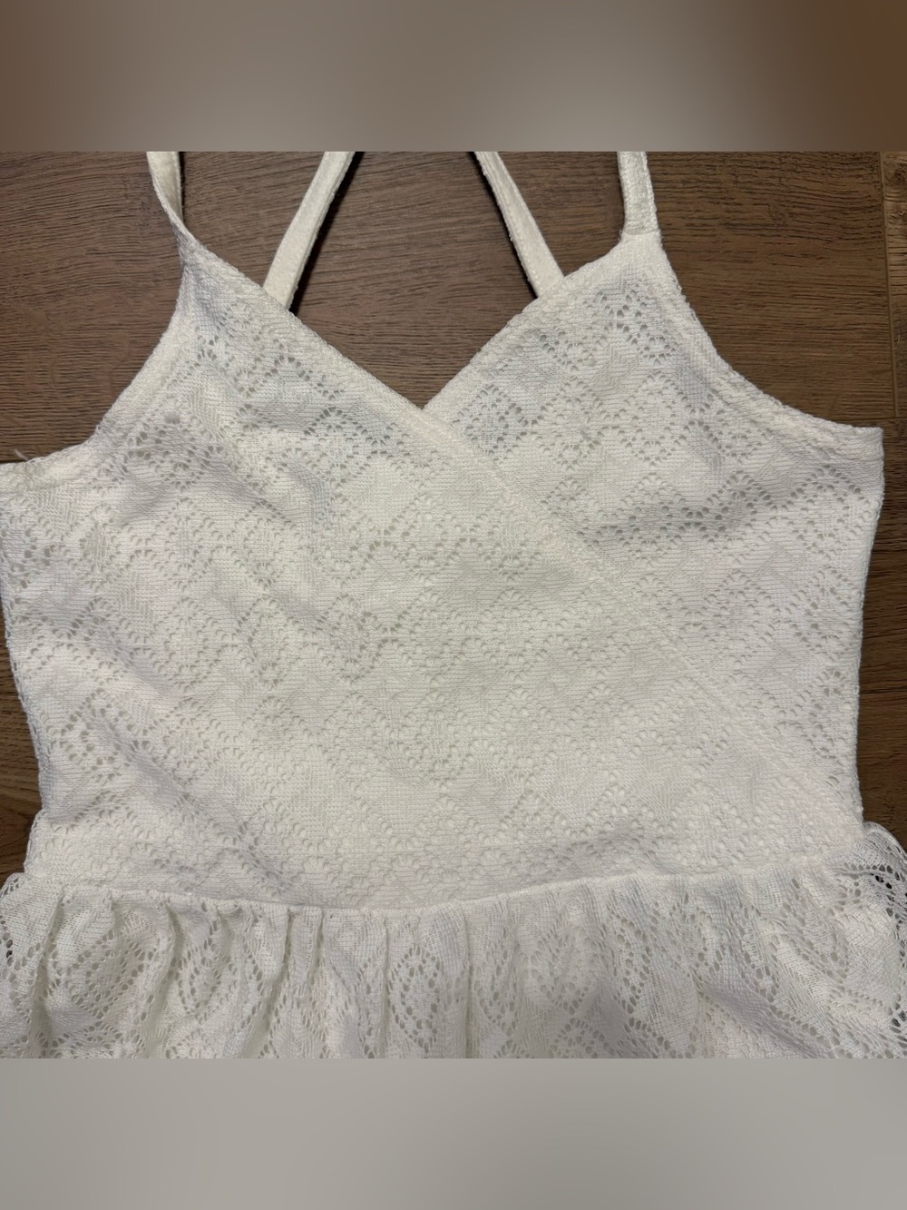 Abercrombie Kids Girls’ White Lace Dress, Fully Lined, Sz. L (14) - Picture 3 of 4